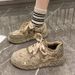 Women's Rhinestone Fashion Sneakers - Chunky Sole Lace-Up Casual Shoes For All Seasons_vogvips.com