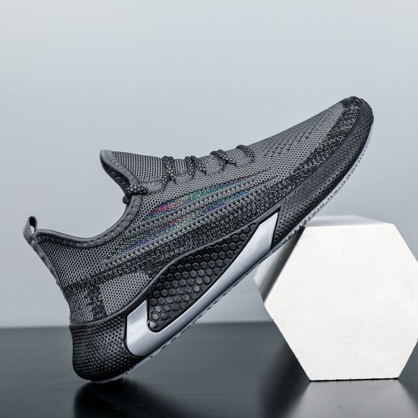New men's shoes really fly woven breathable men's casual shoes low top high spring sports single shoes running men's shoes_vogvips.com