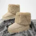 Platform Womens Round Toe Warm Thickened Plush Winter Mid-calf Boots Thick Sole Casual Comfortable Anti-slip Women Snow_vogvips.com