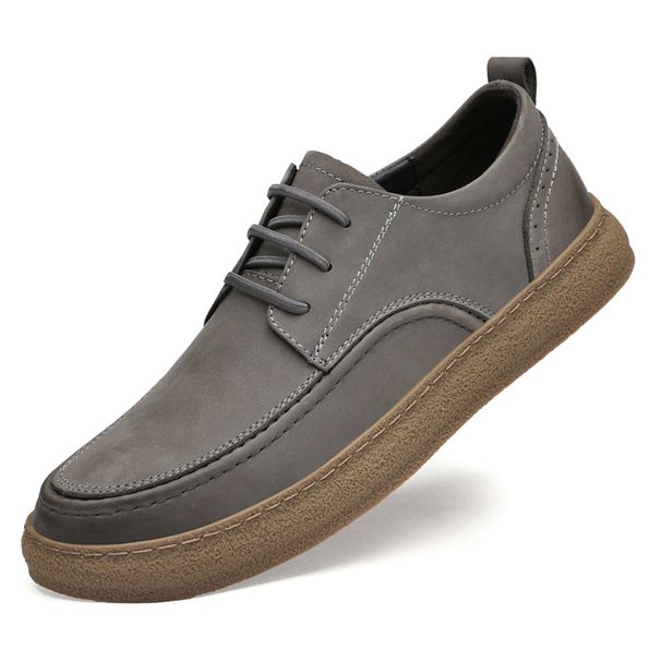 Men's Irst-layer Cowhide Casual Board Shoes, One-pedal Large-size Sports Single Shoes Men's Shoes Casual Leather Shoes Men's_vogvips.com