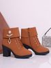 Plus Size 2024 Autumn Winter New High Chunky Heel Women Zipper Short Boots Waterproof Platform Thick Sole Rhinestone_vogvips.com