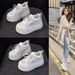 Women's Thick-Soled White Sneakers 2026 Summer New Style Height-Increasing Casual Fashionable Lightweight Sports Shoes_vogvips.com