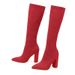 2025 Large Size High Pointed Toe Chunky Heel Stretch Over-the-Knee Women's Slim Long Boots_vogvips.com