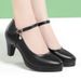 Elegant Platform Work Pumps – Non-Slip Chunky Heel Shoes For Women (Black, 7cm/9cm/11cm, Round Toe)_vogvips.com