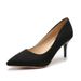 Spring Pointed Toe Stiletto High Heel Suede Pumps Large Size Slimming Women S Shoes_vogvips.com