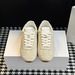 Retro Sneakers With Suede Soft Sole And Lace Up Low Cut Casual Shoes, Classic And Versatile_vogvips.com