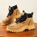 European Warm Series Martin Autumn New High-top Work Men's Korean Style Versatile Thick-soled Short Boots Trendy Camouflage Shoes_vogvips.com