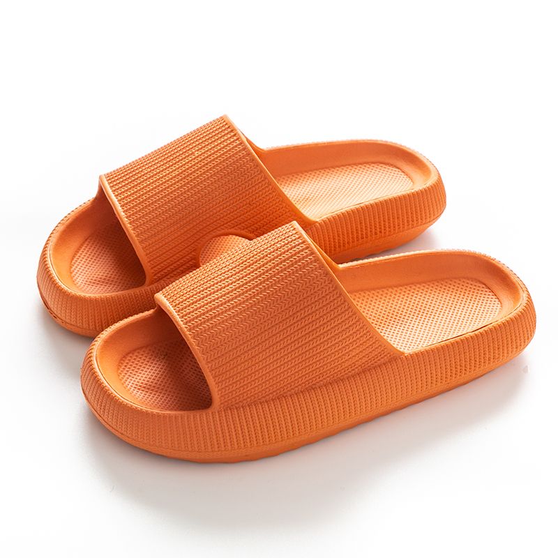 Thick Sole Home Heel Ladies Platform Flat Shoes Non-Slip Eva Living Room Indoor Slides Women Man Slippers_vogvips.com