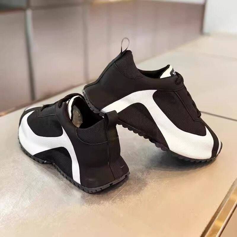 European Men's For Autumn, Breathable Trendy Versatile Casual Sports Shoes, Youth Running Thick-soled Dad Shoes_vogvips.com