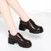 Drop-shipping Soft Leather Retro Thick-soled Women's Casual Loafers, Platform For Petite Women, Ladies' Single Shoes_vogvips.com