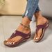 Slope Heeled Sandals, New Size 43, Clip Toe Trailer Women's Shoes, 2025 Beach Shoes_vogvips.com