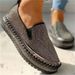 Spring New Style Women's Slip-On Casual Shoes Thick Sole Korean Rhinestone Trendy Versatile Student Lazy Shoes_vogvips.com
