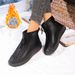 Winter Fleece-Lined Thickened Warm Boots Mothers, Soft Sole Shoes For Middle-Aged And Elderly Women, Cross-Border_vogvips.com