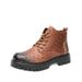 Men's Shoes Thick Soled Height Increasing Martin Boots Men's Simple Slip On Short Boots Rubbed Color Retro British Leather Boots_vogvips.com