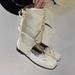 2024 Autumn Ballet Style Cool Round Toe Bowknot Single Shoes Hollow Flat Short Pleated Mid-Calf Slouch Boots For Women_vogvips.com