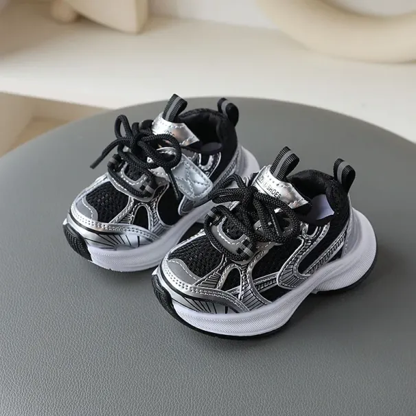 2026 New Designer Kid's 2025 Kids Athletic Shoes Breathable Soft Sole Chunky Dad Sneakers For Boys Girls 003_vogvips.com