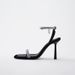 Women's Sandals 2023 Summer New Style Square-Toed Rhinestone Thin-Heeled Open-Toed High-Heeled Shoes, Size 42_vogvips.com