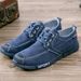 Men Canvas Outdoor Breathable Casual Work Shoes Lightweight Lace-up Solid Male Sneakers Flat Heel Comfort Board Footwear_vogvips.com