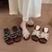 French Pearl Flat Bottom Sandals for Women Summer Outdoor Wear New Style Fairy Small Fragrance Fashion Beach Slippers_vogvips.com