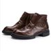 European Warm Series Genuine Leather Top Layer Cowhide Martin For Men, Autumn And Winter, Fleece-Lined, Fashionable High-Top Thick-Soled_vogvips.com