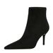 Women's Shoes Fashion Simple Stiletto High Heel Suede Pointed Sexy Nightclub Slim Short Boots Women And Nude Boots_vogvips.com