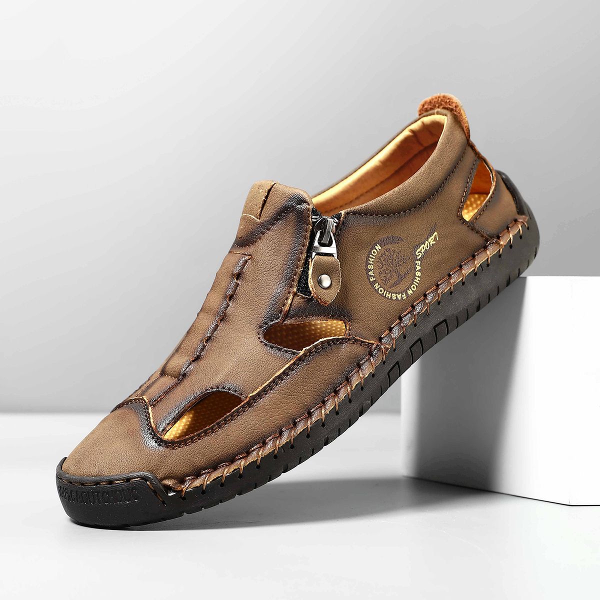 Men's Breathable Outdoor Black/Brown/Blue/White - Multiple Colors Available Summer Beach Vacation Sandals Large Size Men_vogvips.com