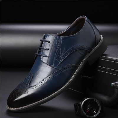 Suitable For All Seasons Pointed Toe Glossy Leather Bunkok Korean Style Business Formal Large Size Men's Versatile Casual Shoes_vogvips.com