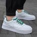 Four Seasons New Korean Edition Men's Trendy Leather Surface Breathable And Versatile Casual Sports Thick Bottom White_vogvips.com