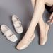 Women's Spring Autumn New Genuine Square Toe Mary Jane Leather Soft Sole Non-Slip Flat Shoes_vogvips.com