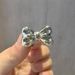 Balletcore Shoe Accessories - Silver Lace Bow Decor With Elegant Shoe Clips (Dongdaemun Style, Adjustable Straps, Fashionable Shoe Charms)_vogvips.com