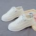 Women's Breathable Casual Sneakers - Lightweight Platform Shoes With Soft Sole For Spring & Summer - Fashionable Low-Top Lace-Up Shoes_vogvips.com