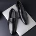 Euro Step 2025 Business Slip-On Men's Shoes Top Layer Cowhide Wenzhou Genuine Leather Loafers Trendy Versatile Height Increasing_vogvips.com