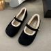 Wind 2025 New Mary Jane Single Shoe Round Toe Versatile Casual Women's Shoes With Thick Velvet Loafers_vogvips.com
