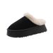 New Furry Slippers Women, Snow Shoes, Indoor And Outdoor Wear, Thick Sole, Home Warmth, Maternity Cotton Slippers, Hot_vogvips.com
