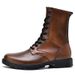 Cotton High Top Tall Martin Boots Flat Boots Work Outdoor Side Zipper Hollow Boots_vogvips.com