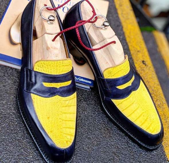 Men's Shoes Pointed Toe Shoes Slip On Casual Height Increasing Shoes New Thick Soled Fashion Large Size Leather Shoes_vogvips.com