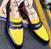 Men's Shoes Pointed Toe Shoes Slip On Casual Height Increasing Shoes New Thick Soled Fashion Large Size Leather Shoes_vogvips.com