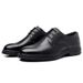 Euro Step Men's Business Formal High-end Genuine Leather Casual Black British Style Solid Color Height-increasing Wedding Shoes_vogvips.com