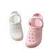 Summer Outdoor Beach Wear, Lightweight Half Closed Heel Sandals, Couple Style, Closed Toe, Drain Proof Sandals For Men_vogvips.com