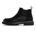 Men's boots in the fall new black low-top casual leather shoes_vogvips.com