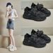 Ins Korean Version 2025 Spring New Dad For Women Students Sports Shoes Running Casual Thick Sole Height Increasing_vogvips.com