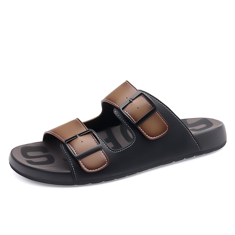 Handmade Men's Breathable Sandals Summer 2025 Non-Slip Beach Slippers Lightweight Outdoor Casual Shoes With Adjustable_vogvips.com