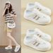 Little White Shoes Female Students Thick-soled Heightening Shoes Mesh Breathable Casual_vogvips.com