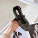 Foreign Trade Channel Goods, Niche Hollow Fishnet Ballet Flats With Top Quality One-Strap Buckle, Full Diamond Mary Jane Shoes For_vogvips.com