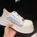 Couple Round New Big Head Women's 2025 Spring/Summer New Ugly Cute Canvas Thick Sole Elevated Sports And Casual Shoes_vogvips.com