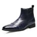 Voyage 8655 Brogue Ankle Men Pointed Toe Martin Boots Large Size Export Men's Shoes_vogvips.com