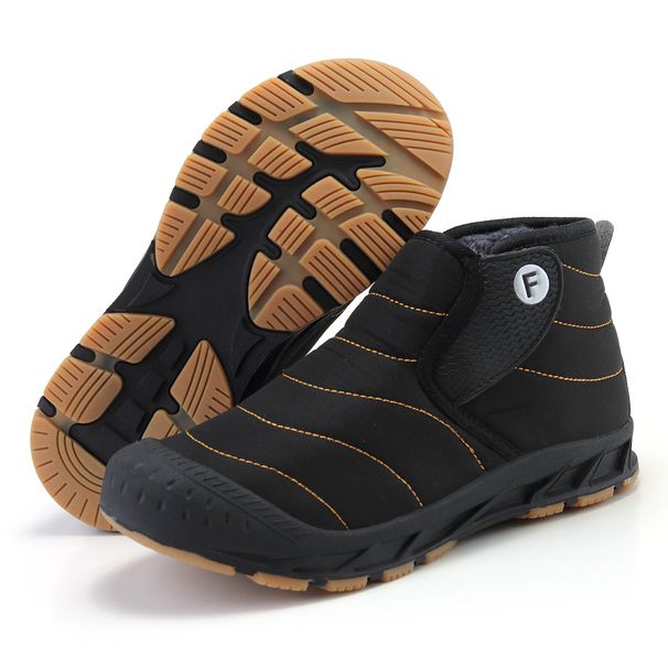 Winter Warm And Thick Cotton Shoes With Velvet, Low Cut Short Boots For Men, Large Snow Boots_vogvips.com