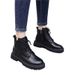 Soft Leather Martin 2025 Autumn Winter New Single British Style Thick Sole Versatile Fleece Lined Plus Size Short Boots_vogvips.com