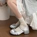 Pink Retro French Style Shallow Mary Jane Shoes For Women Summer 2025 New Versatile Pair With Dress Chunky Heel Sandals_vogvips.com