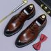 British Genuine Black Groom Business Formal Thick Soled Suit Cowhide Casual Leather Men's Wedding Shoes_vogvips.com